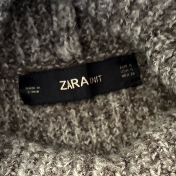Zara Knit Gray Turtleneck Sweater S - Picture 3 of 4